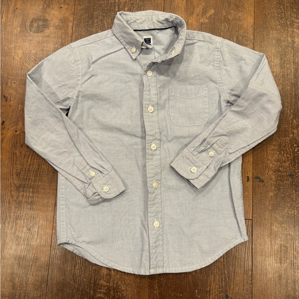 Kids Light Blue Button-Up Dress Shirt - size 5